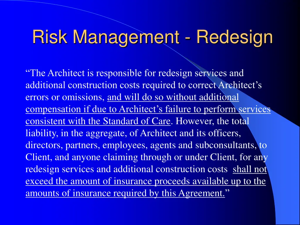 risk management redesign