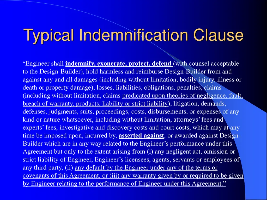 typical indemnification clause 1