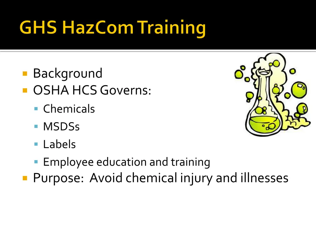 background osha hcs governs chemicals msdss