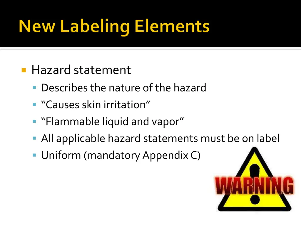 hazard statement describes the nature
