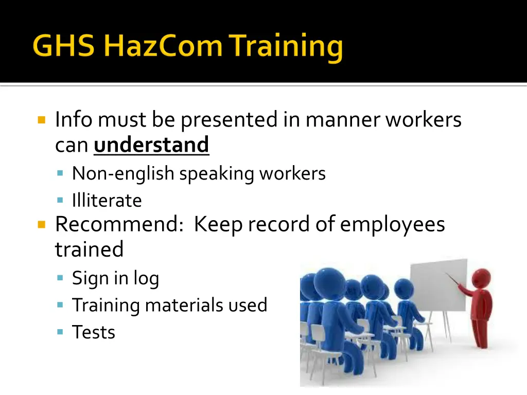 info must be presented in manner workers