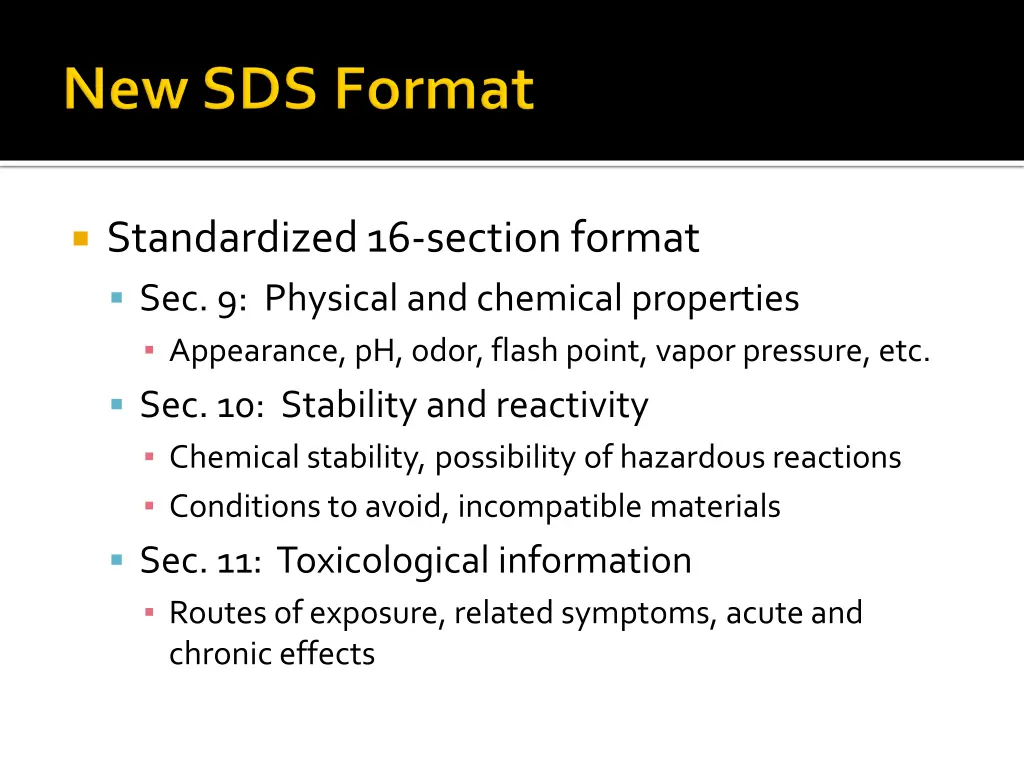 standardized 16 section format sec 9 physical