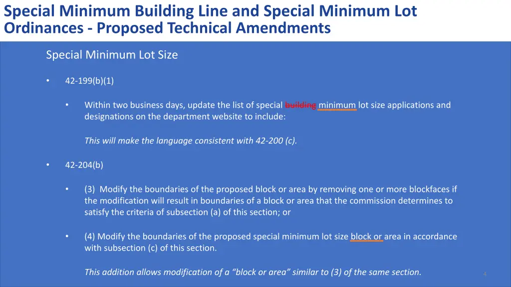 special minimum building line and special minimum 3