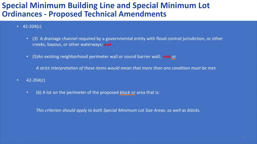 special minimum building line and special minimum 4