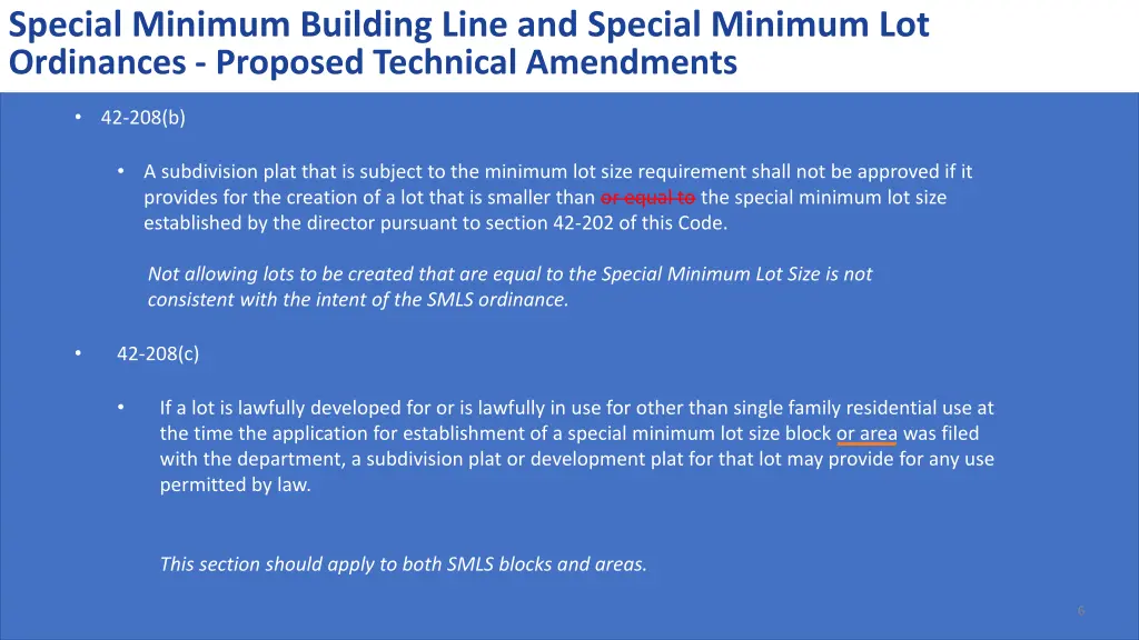 special minimum building line and special minimum 5