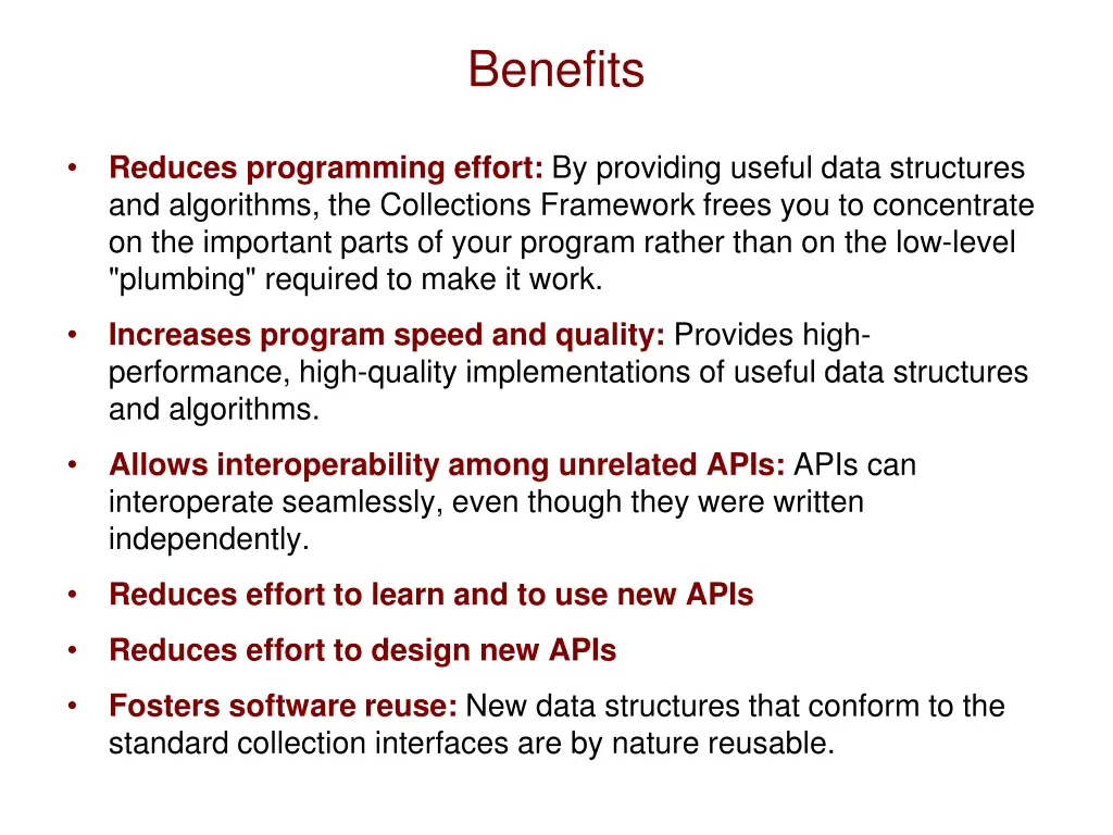benefits