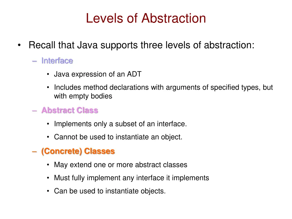 levels of abstraction