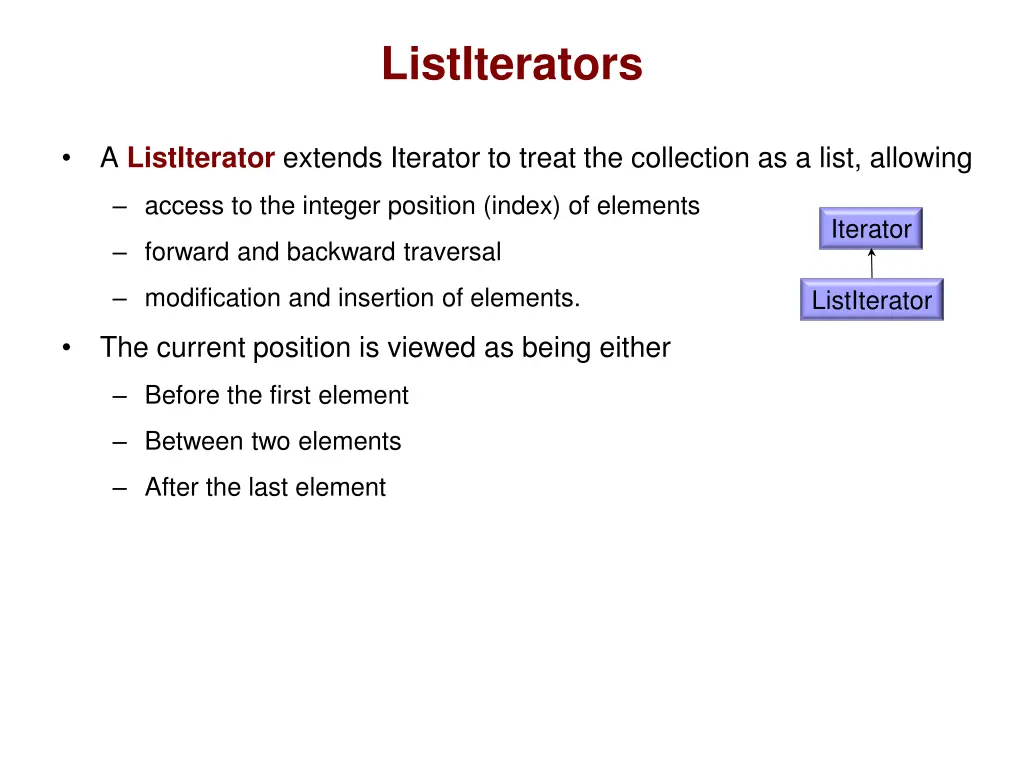 listiterators