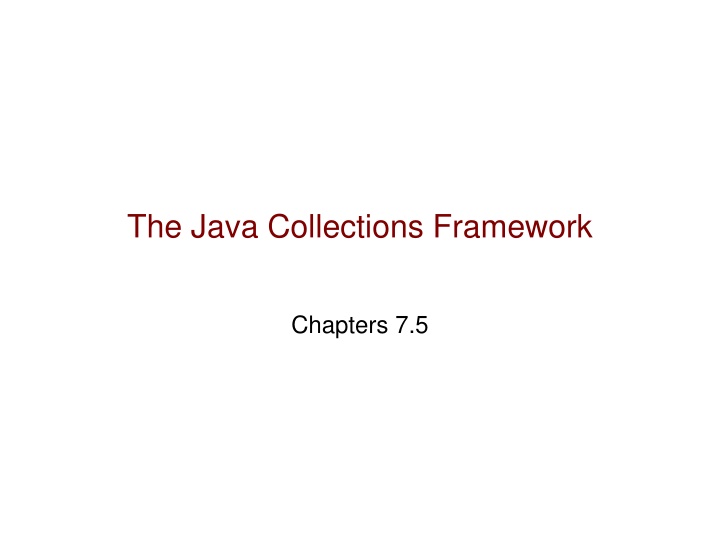 the java collections framework