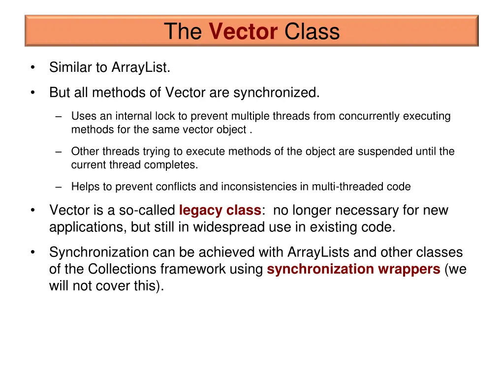 the vector class