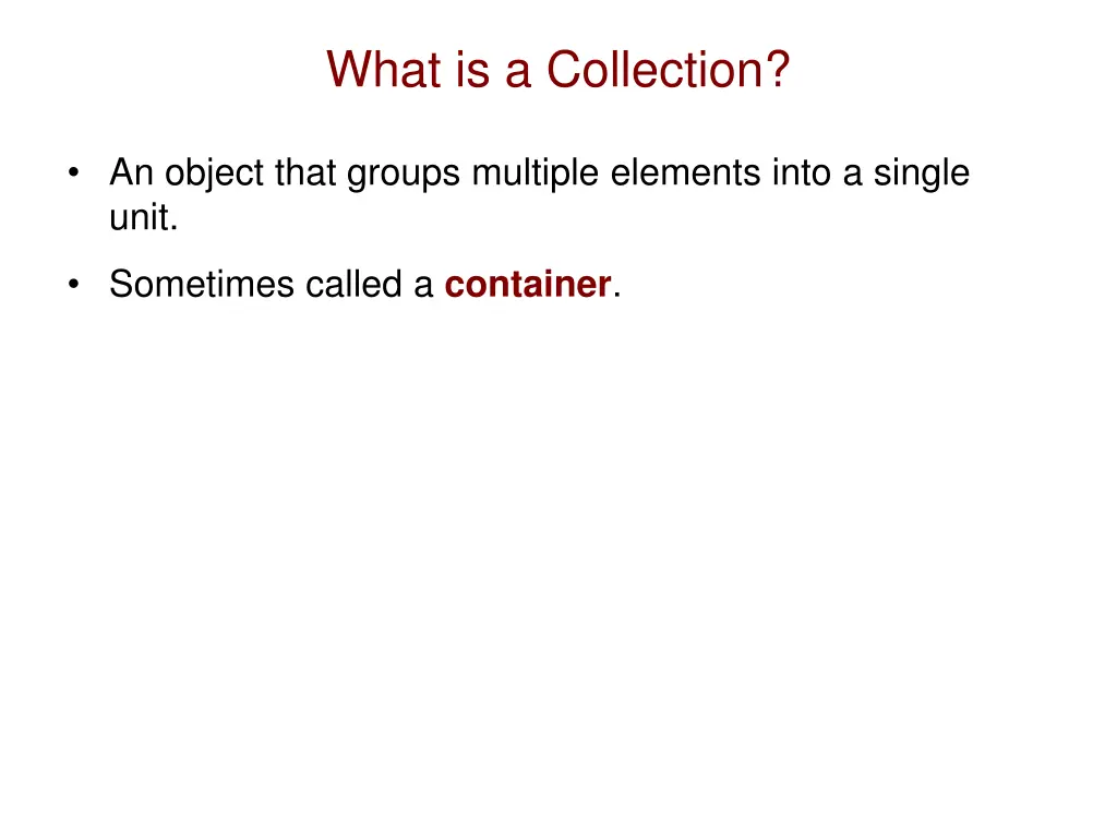 what is a collection