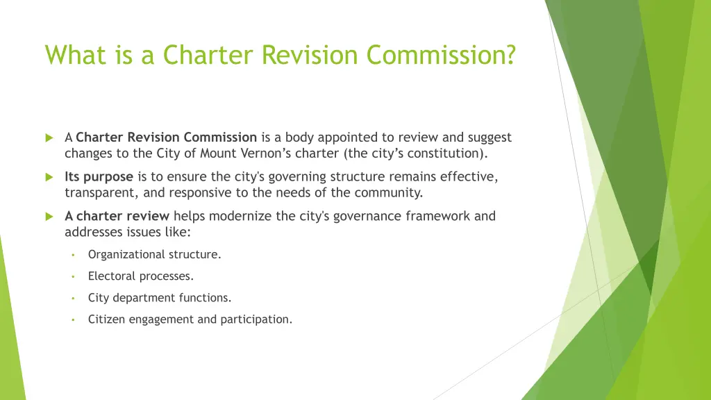 what is a charter revision commission