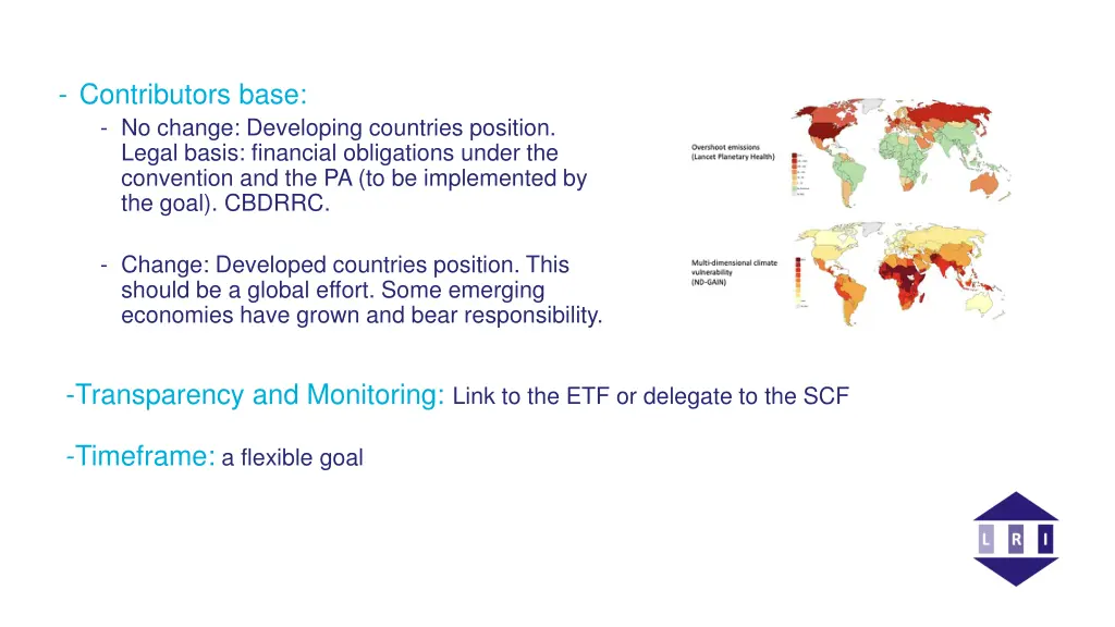 contributors base no change developing countries
