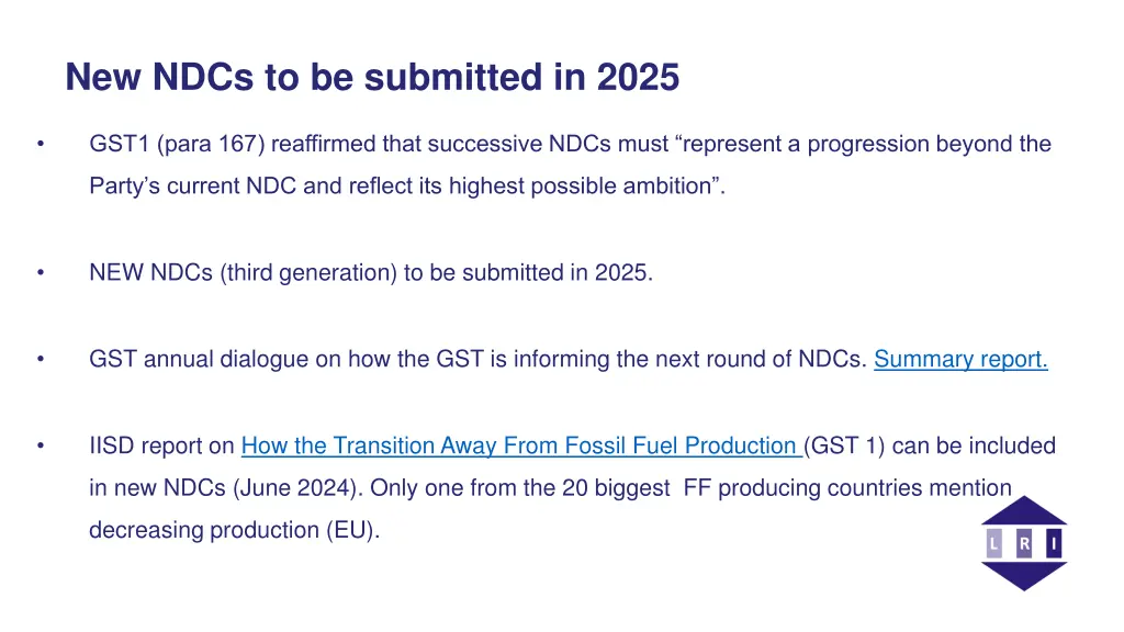 new ndcs to be submitted in 2025