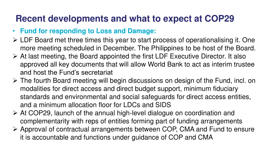 recent developments and what to expect at cop29 1