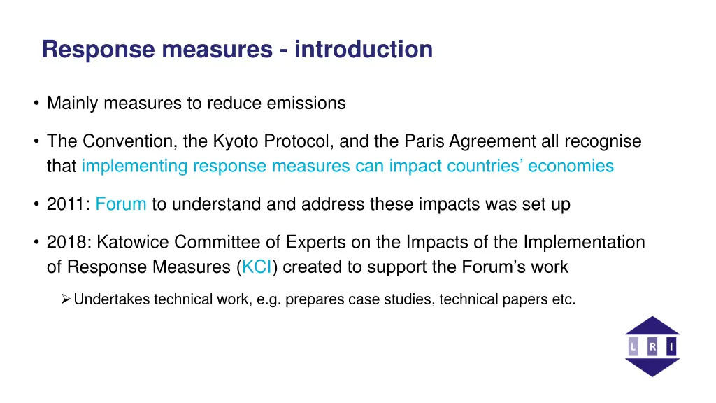 response measures introduction
