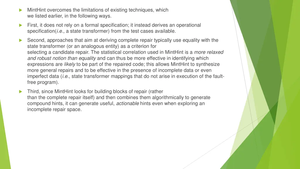 minthint overcomes the limitations of existing