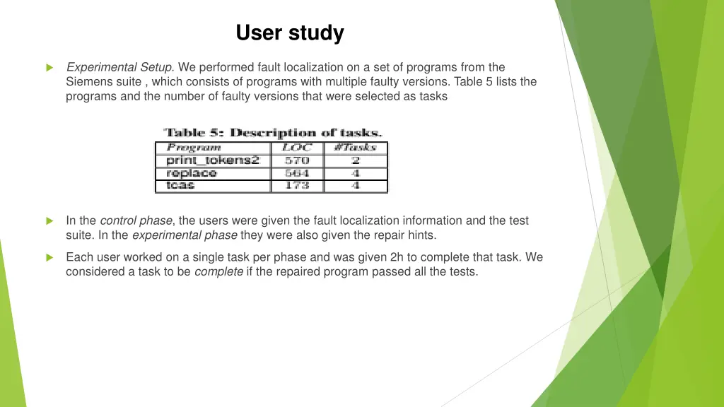 user study
