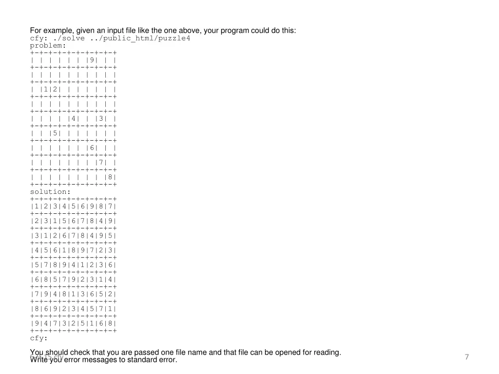 for example given an input file like