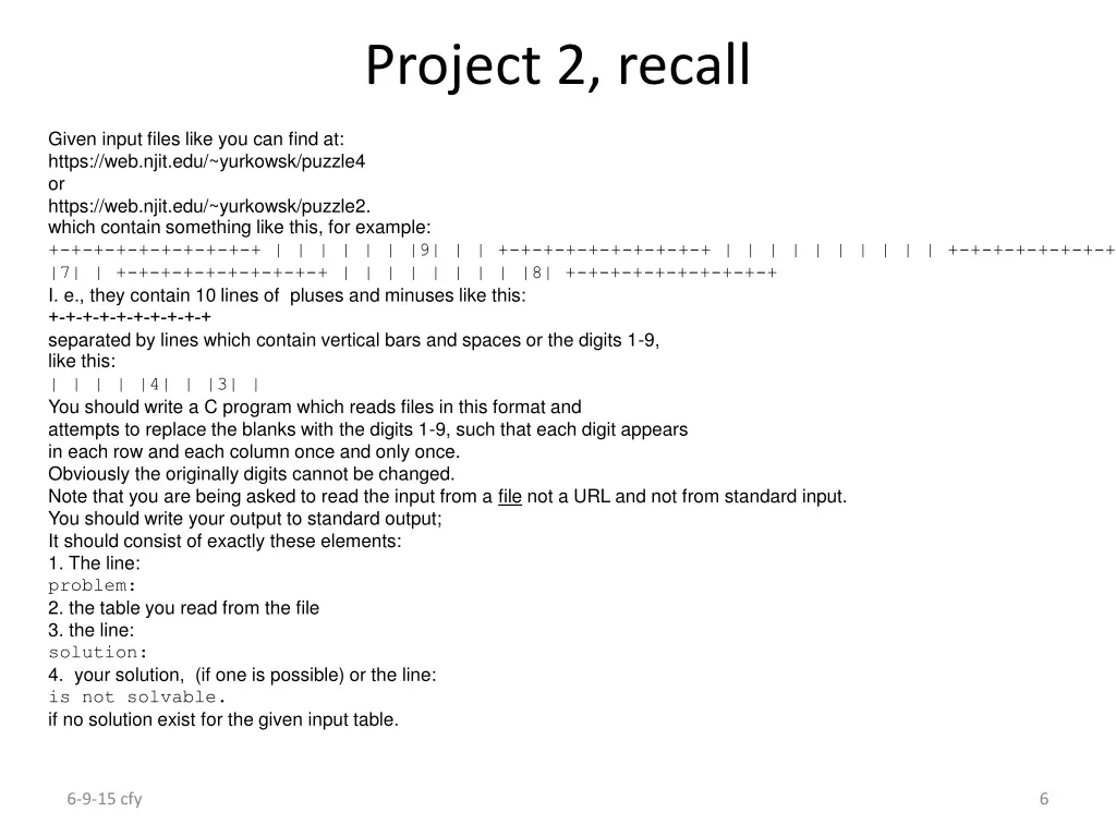 project 2 recall