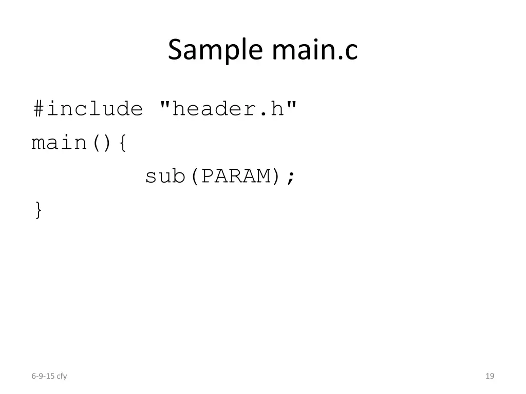 sample main c