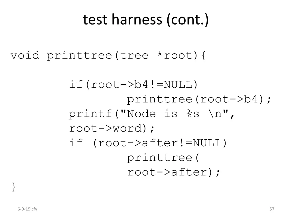 test harness cont
