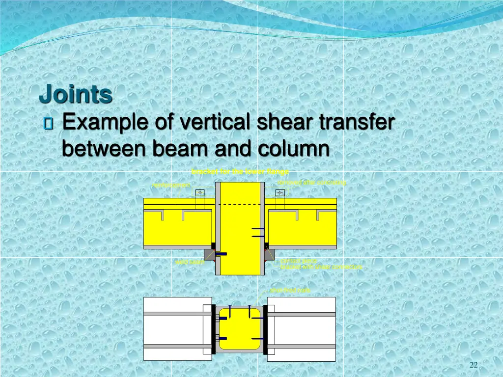 joints example of vertical shear transfer between