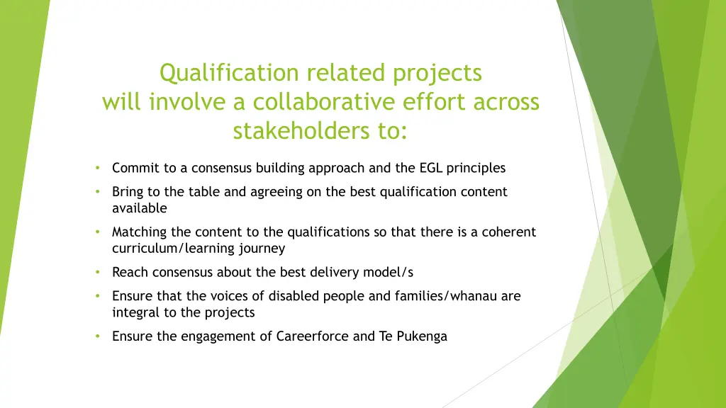 qualification related projects will involve