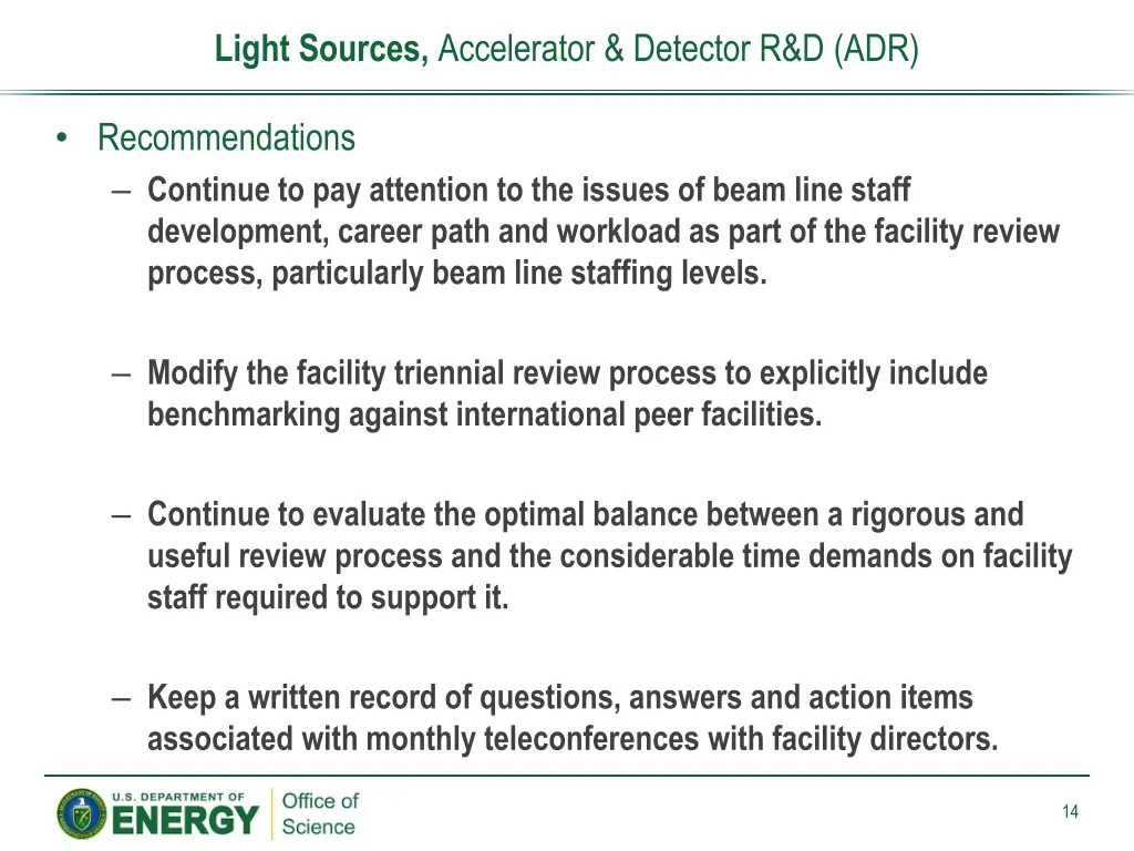 light sources accelerator detector r d adr 1