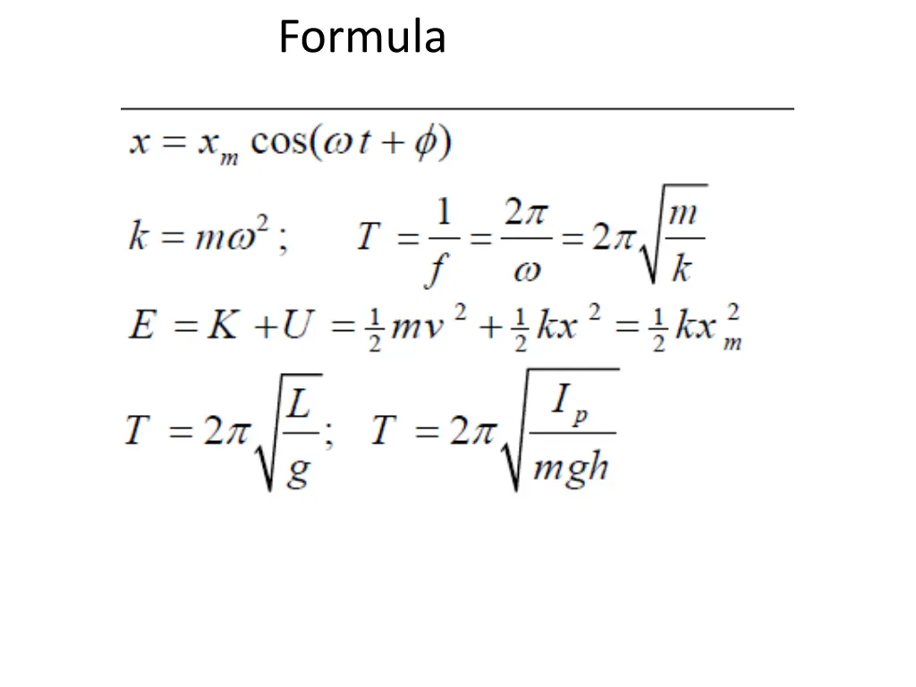formula