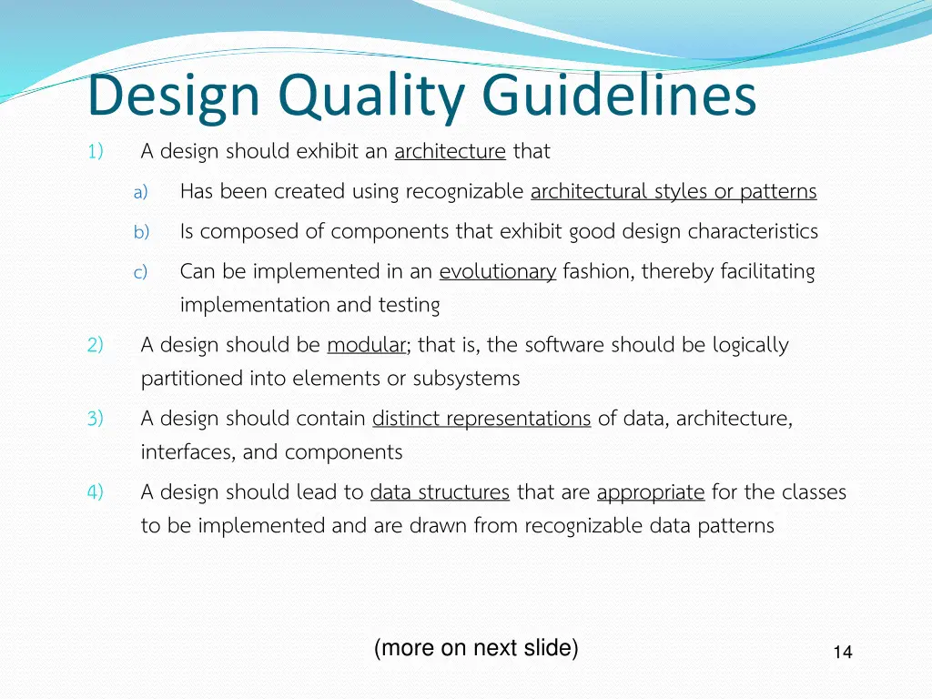 design quality guidelines 1 a design should