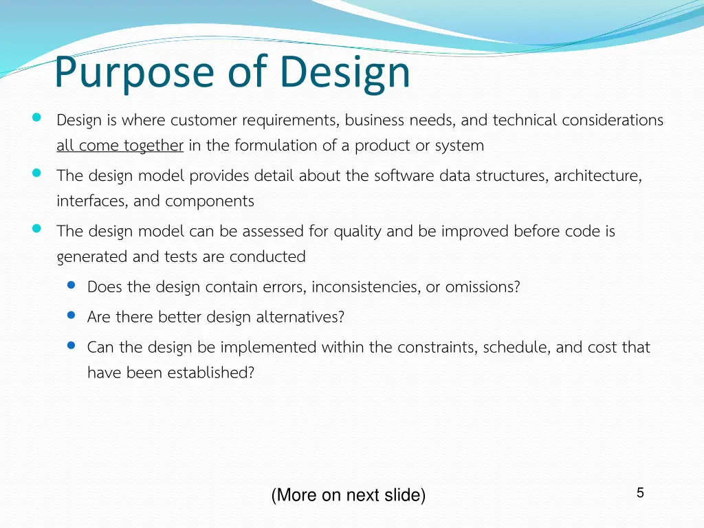 purpose of design design is where customer