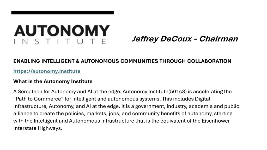 jeffrey decoux chairman