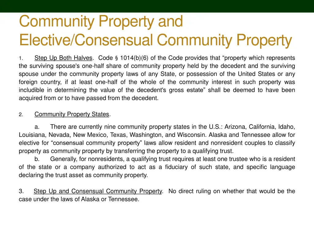 community property and elective consensual