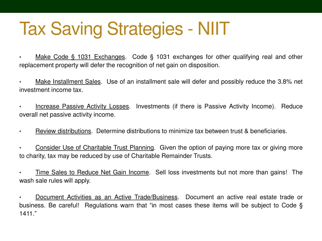 tax saving strategies niit