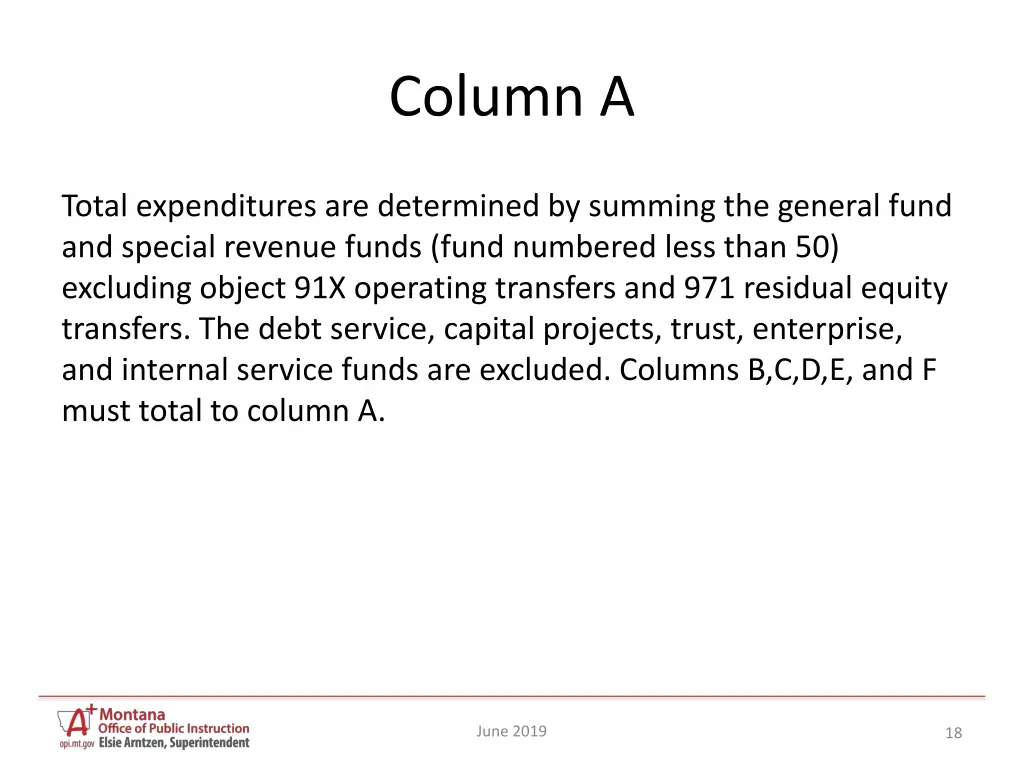 column a