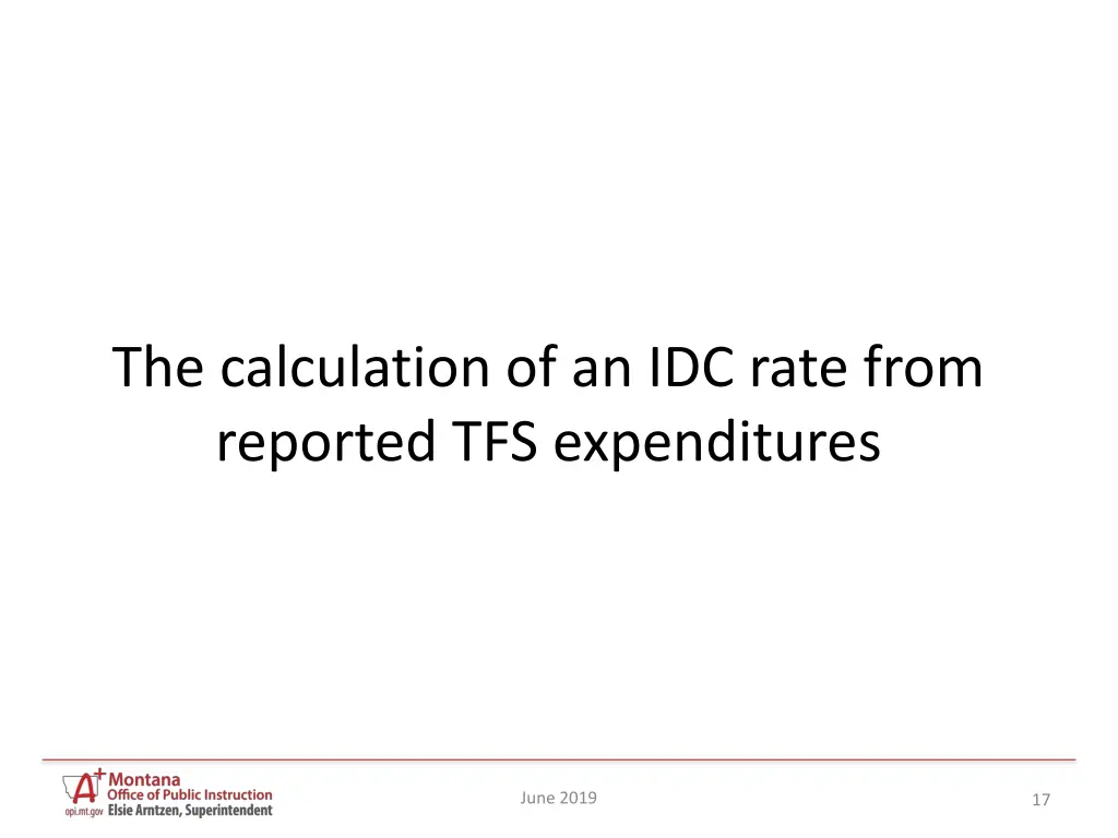 the calculation of an idc rate from reported