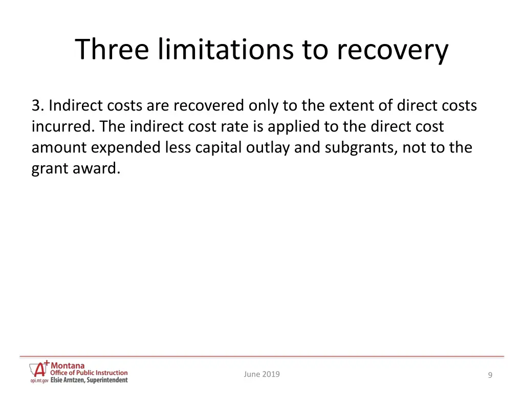 three limitations to recovery 2