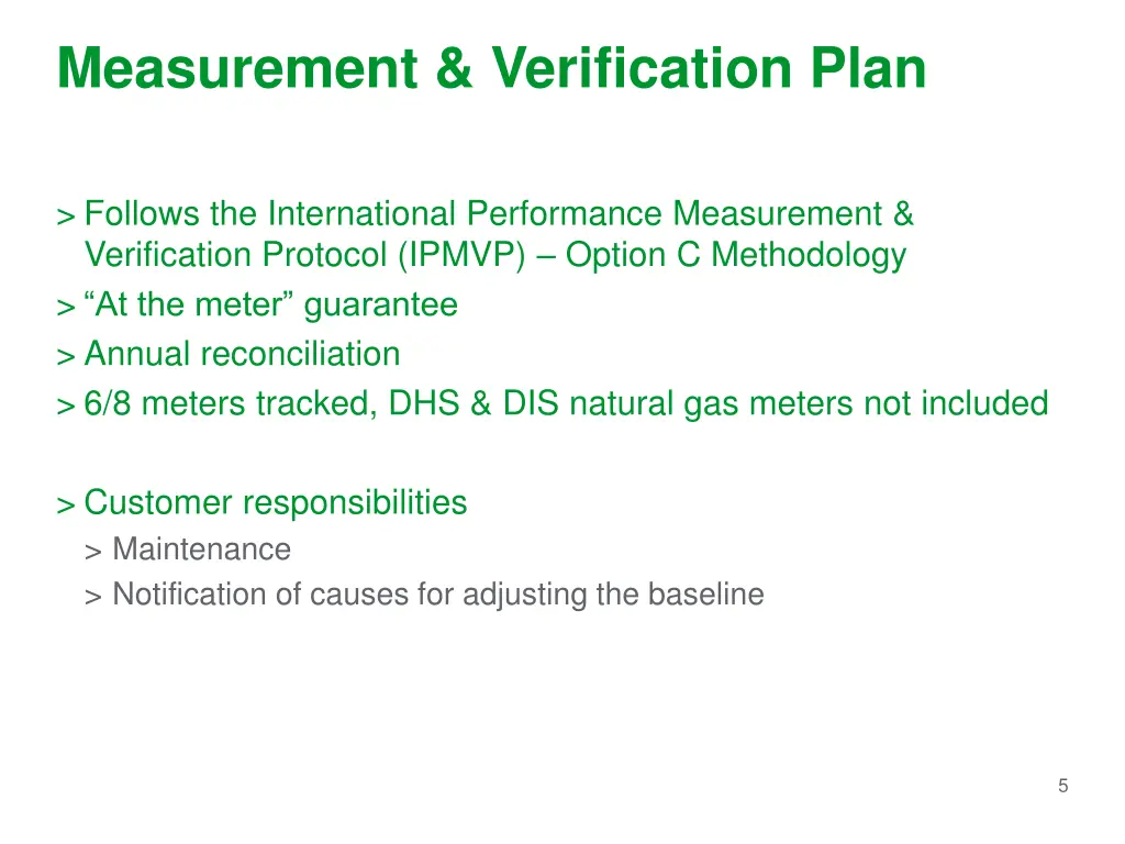 measurement verification plan