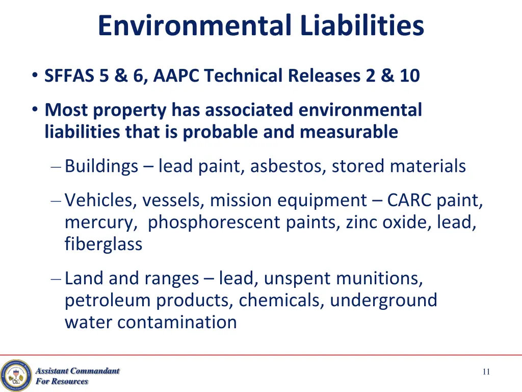 environmental liabilities