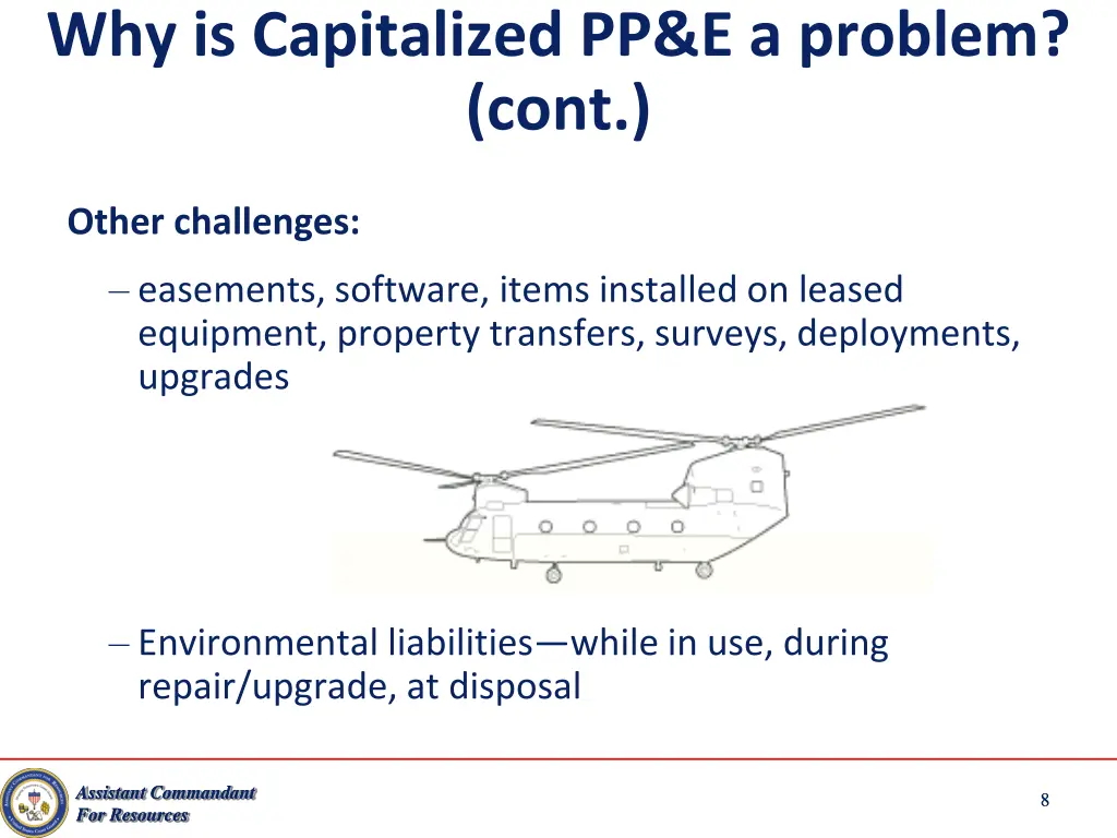 why is capitalized pp e a problem cont