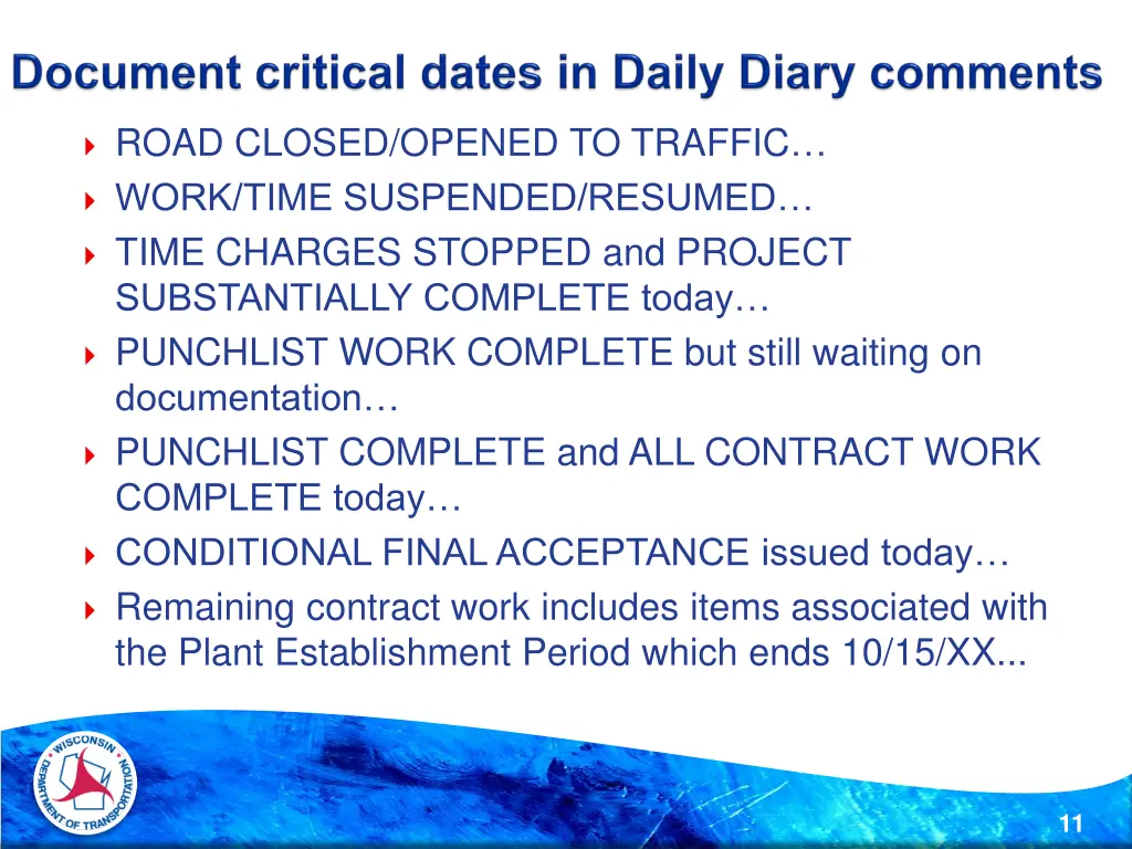 road closed opened to traffic work time suspended