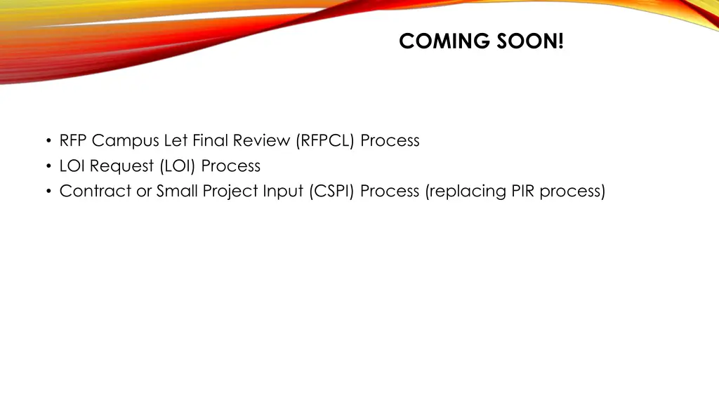 coming soon