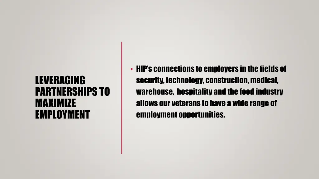 hip s connections to employers in the fields