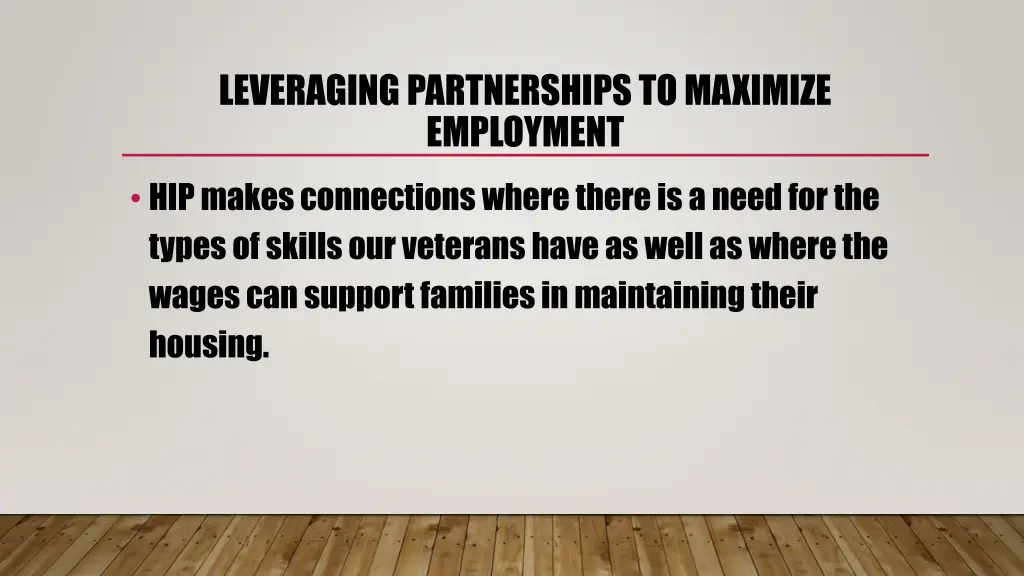 leveraging partnerships to maximize employment 8