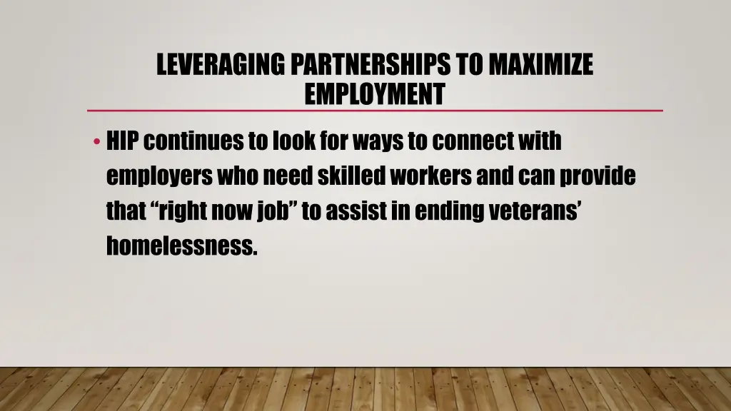 leveraging partnerships to maximize employment 9