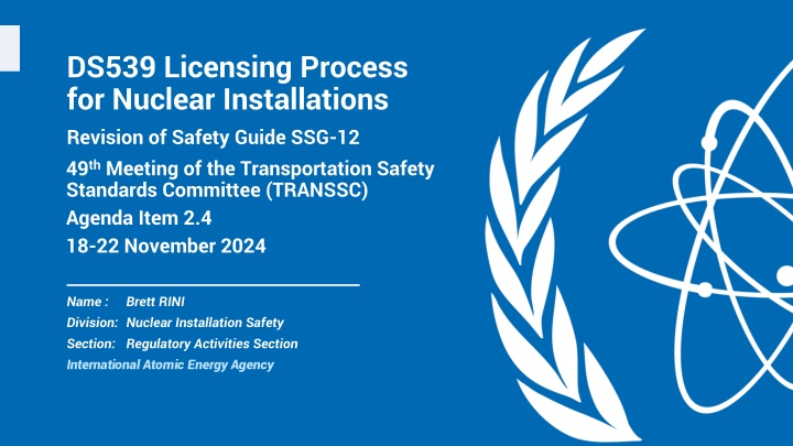 ds539 licensing process for nuclear installations