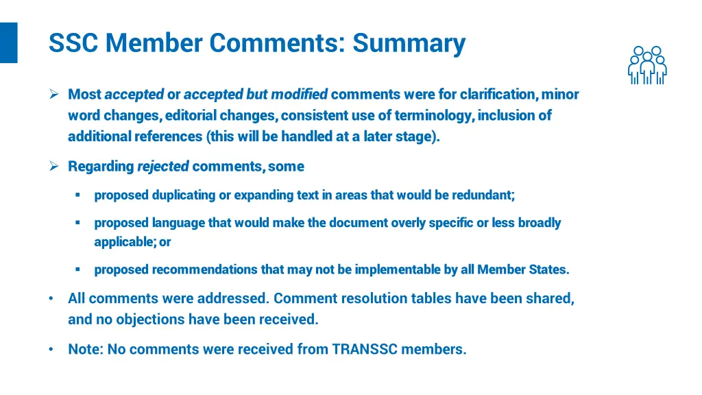 ssc member comments summary 1