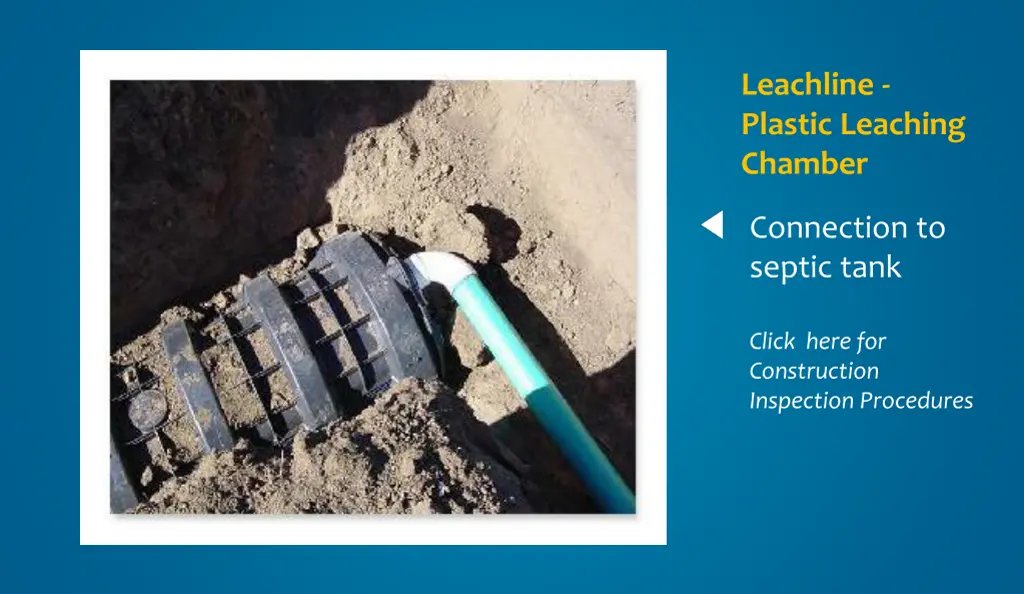 connection to septic tank