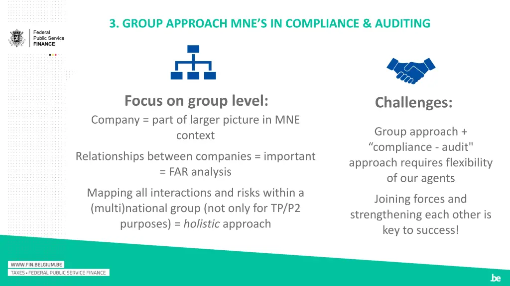 3 group approach mne s in compliance auditing